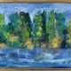 Original Oil On Canvas – “Landscape” By K. Osian – Signed – Vintage