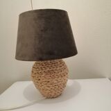 Lampe en rotin tresse de table