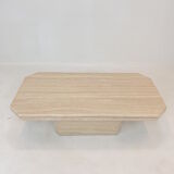 Italian travertine coffee table, 1980's