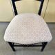 Napoleon III chair in blackened wood and gray cotton