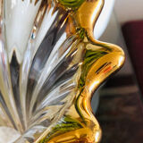 Antique vase in crystal and gilded with fine gold