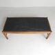Vintage oak coffee table with a slate top in an oak frame, 1960s.