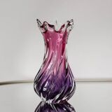Purple blown glass vase
