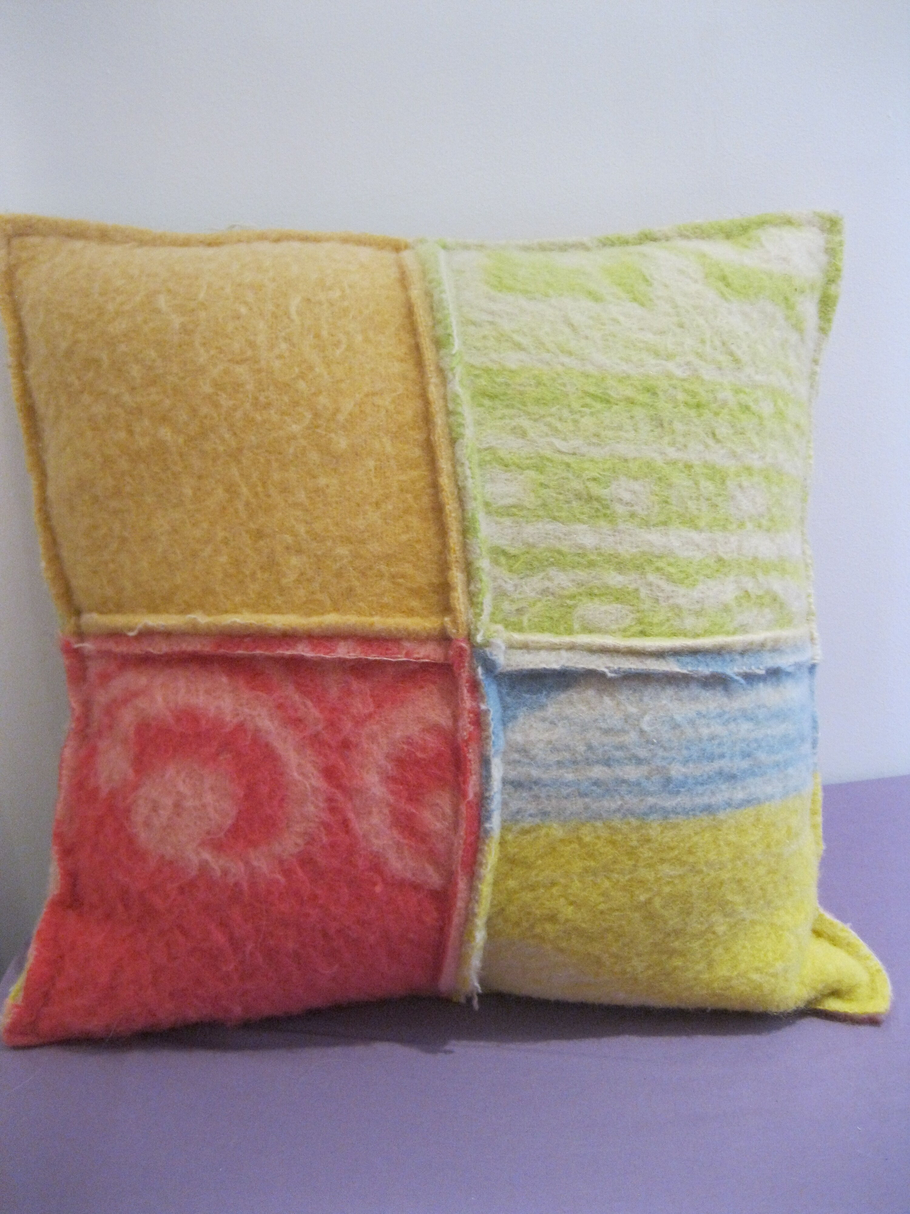 Boiled wool cushions