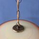 Vintage 1950s glass and brass pendant light.