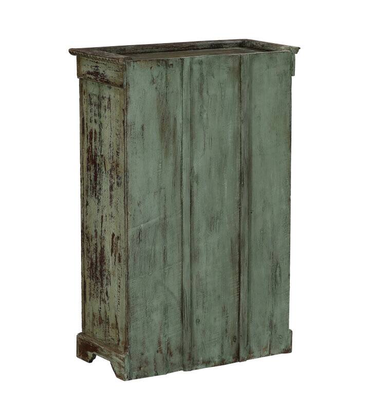 Green cabinet old teak piece and patina of origin India
