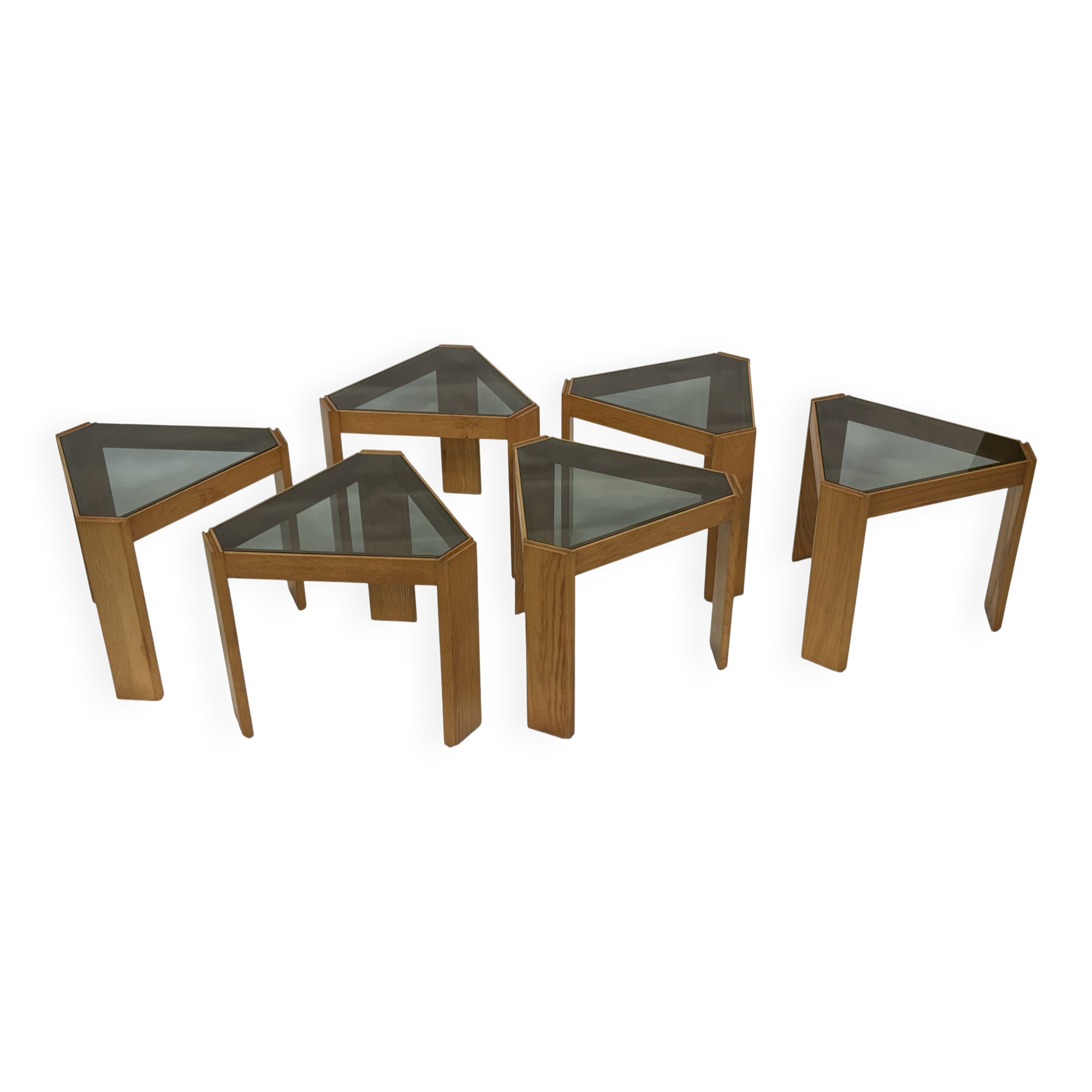 Vintage Set of 6 side tables nesting tables by Porada Arredi, 1970s