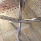 Vintage table roche bobois chrome and glass
