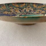 Morocco Ghotar Fez XVIIIth Polychrome earthenware blue, yellow, brown, green on a white background. 32.5 cm