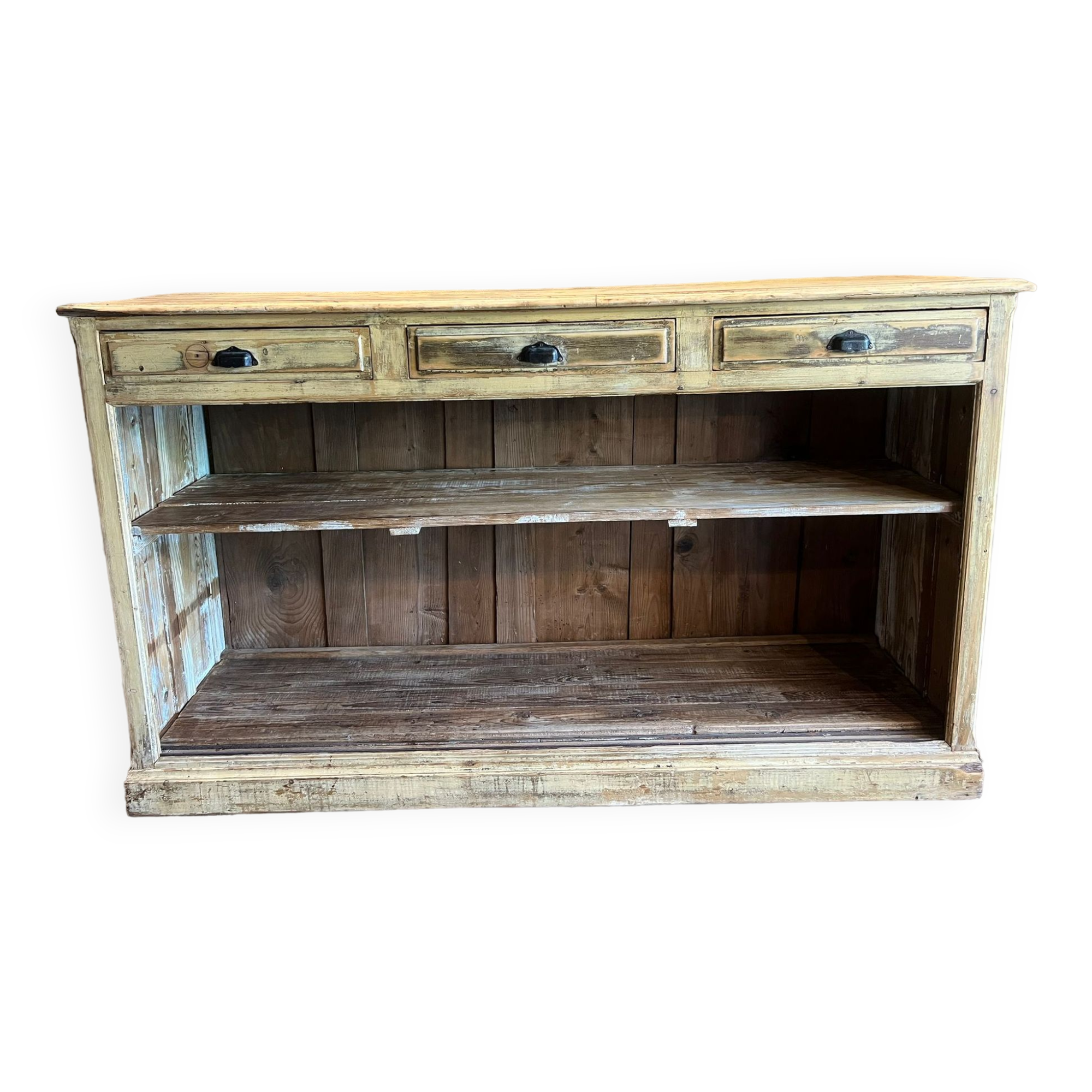 Sideboard 3 drawers patinated