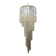 Clear triedro murano glass twister chandelier