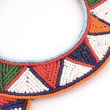 Massai wall decor in glass beads, 80s