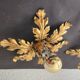 Gilded hand-forged Florentine wall lamp Hans Kögl style, Italy