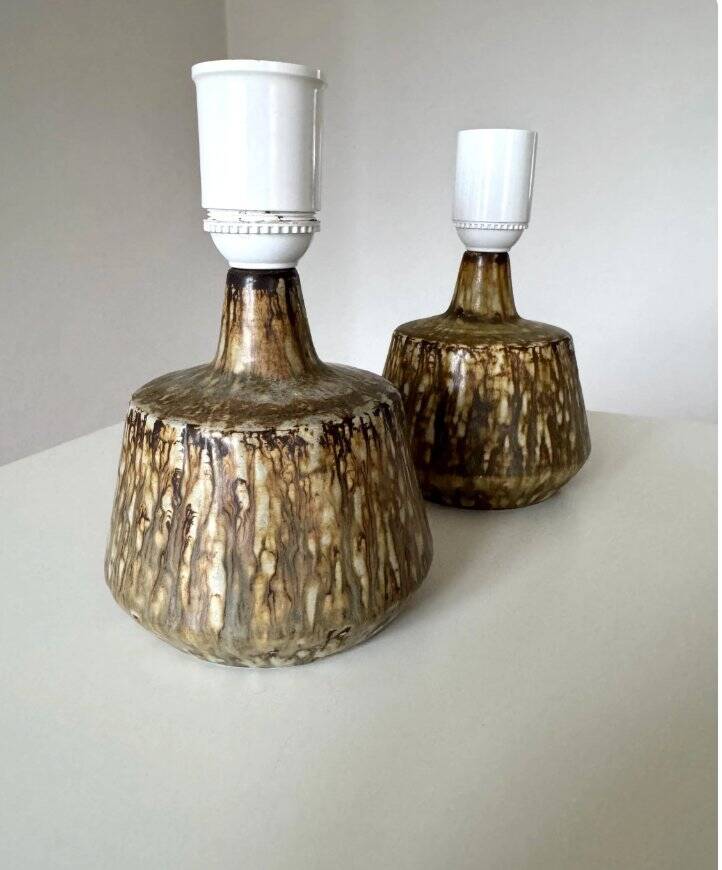 Lampes de table par Gunnar Nylund pour Rörstrand, Suède, années 1960, ensemble de 2