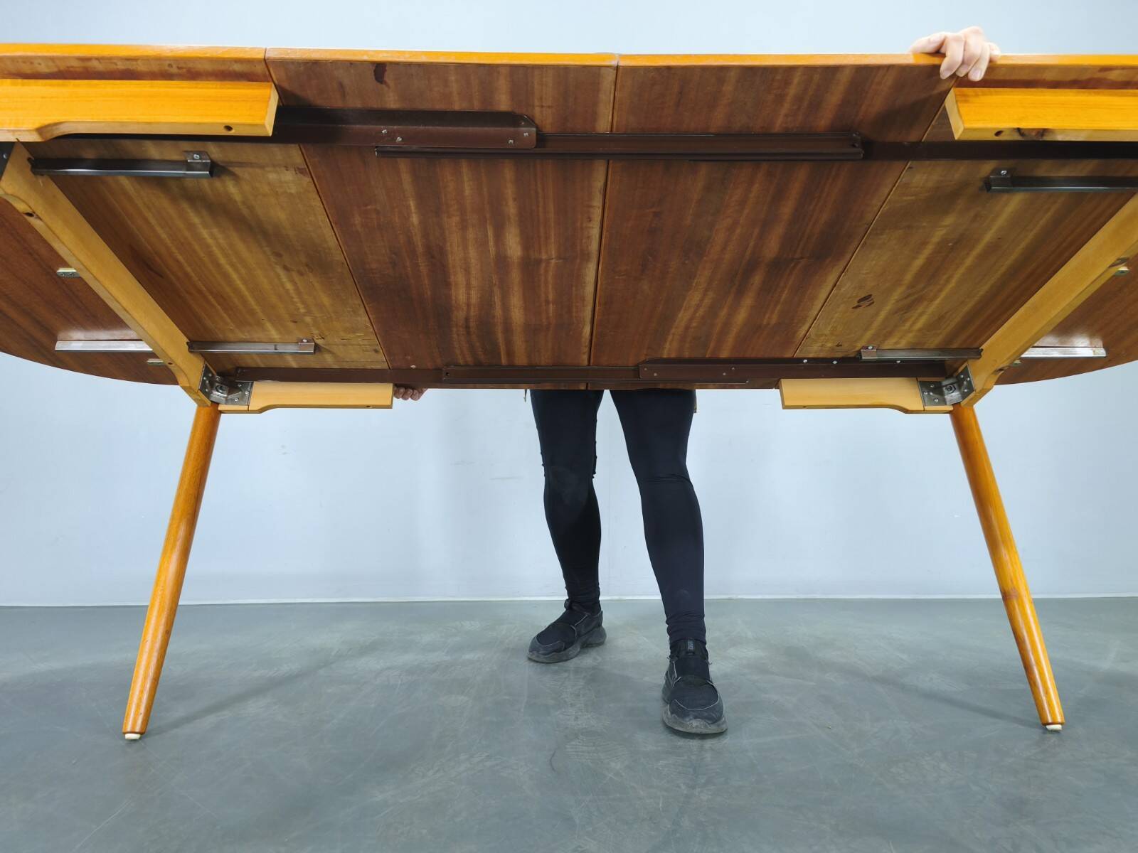 Danish Mid Century Teak Extendable Dining Table, 1960s