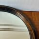 Minimalist round wooden mirror