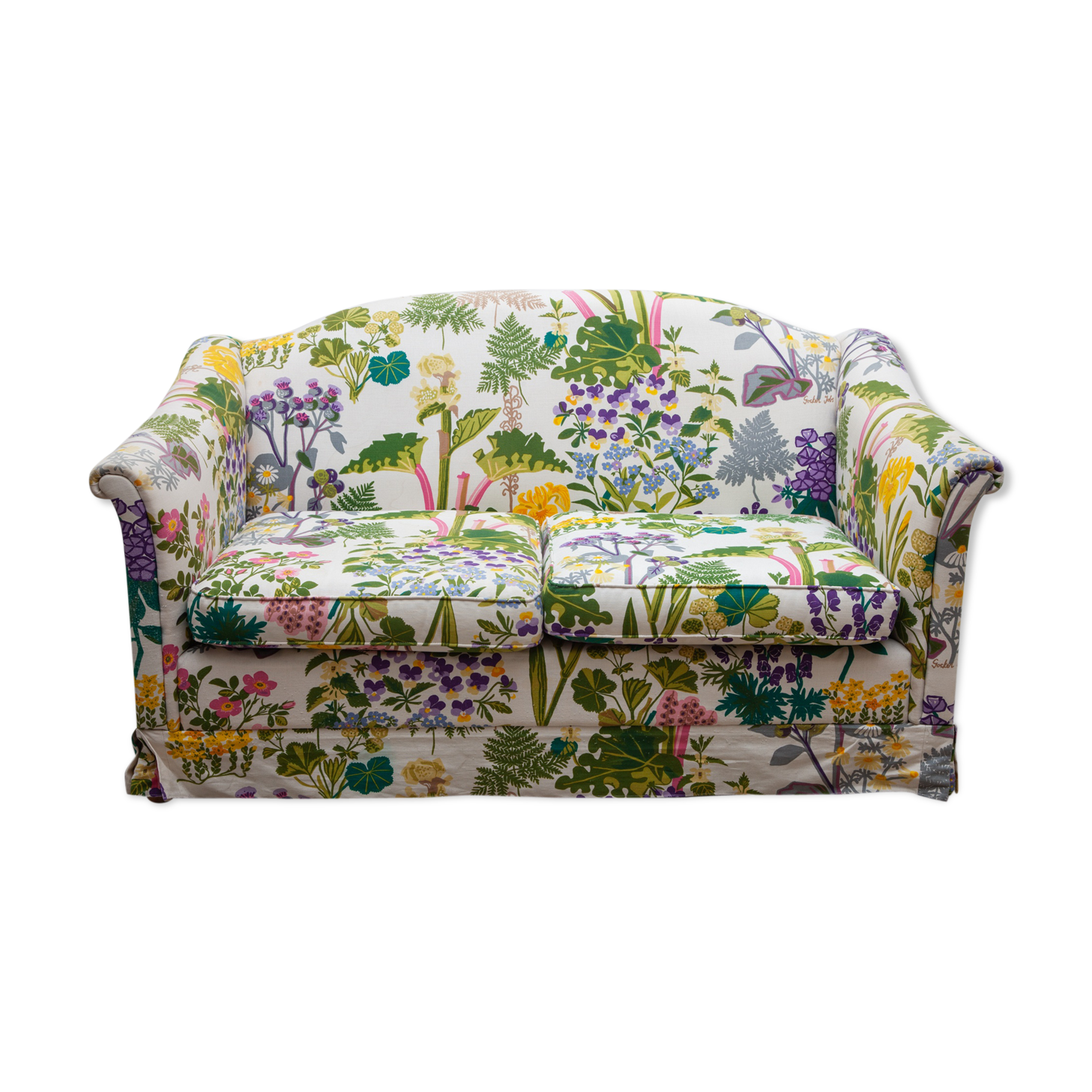 Floral and nature patterned sofa, bench designed by Gocken Jobs, Sweden