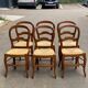 6 Louis Philippe chairs in solid wood and straw