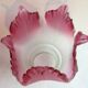 Art Deco Nouveau lamp tulip, pink glass flower, 5 ribbed petals raised