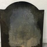 Fireplace plate "reading girl in front of the fire"