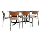 Set of 8 leatherette chairs 1970