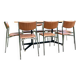 Ensemble de 8 chaises en skaï 1970