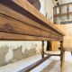 Solid oak drapery farmhouse table 2m5 XL