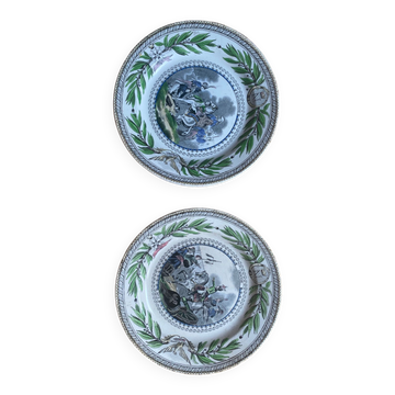 Paire d’assiette Creil Montereau - Napoleon