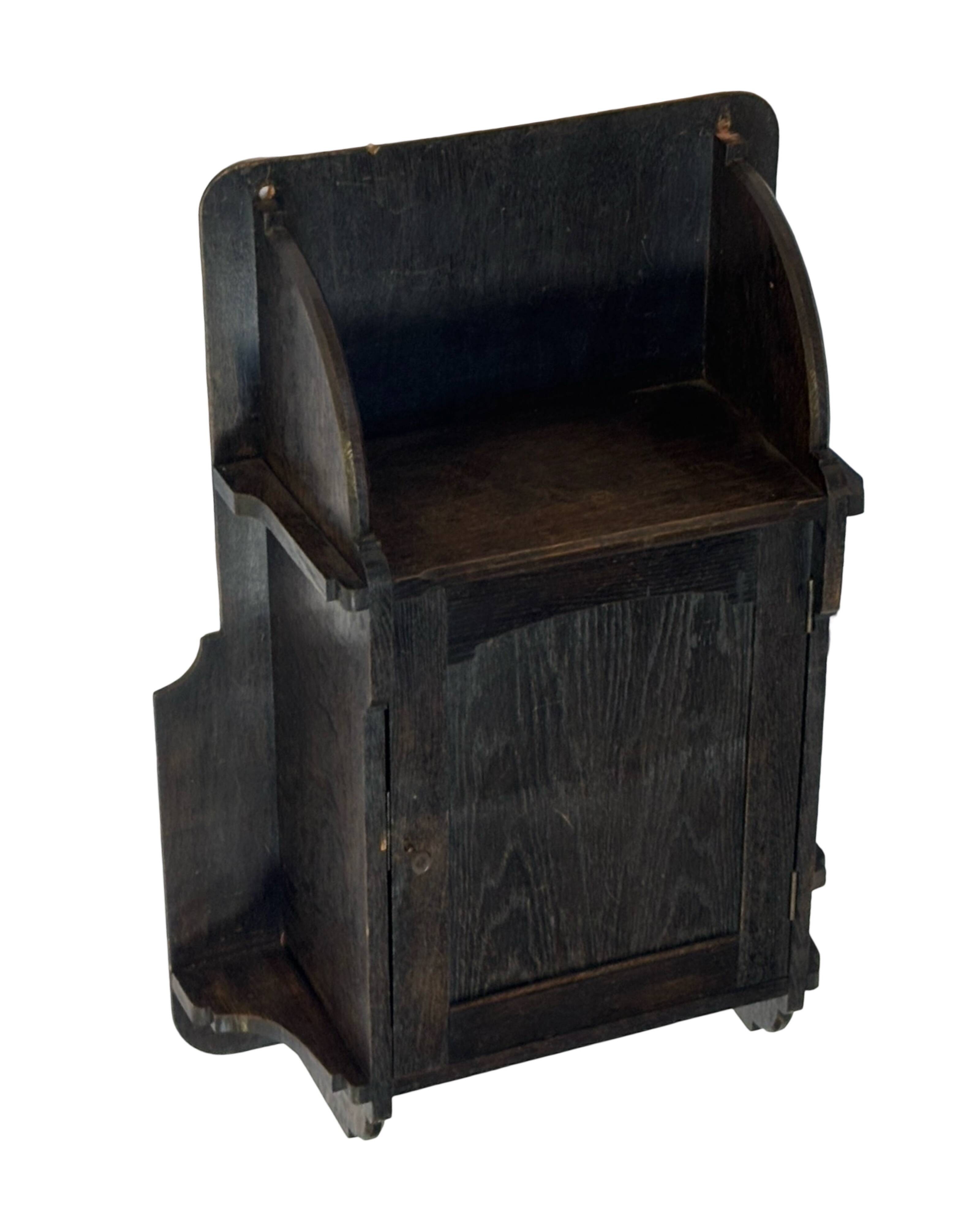 Art Deco hanging cabinet, wall cabinet, 1920s oak design