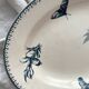 Oval ironstone dish flowers birds "Malaga" Petrus Regout