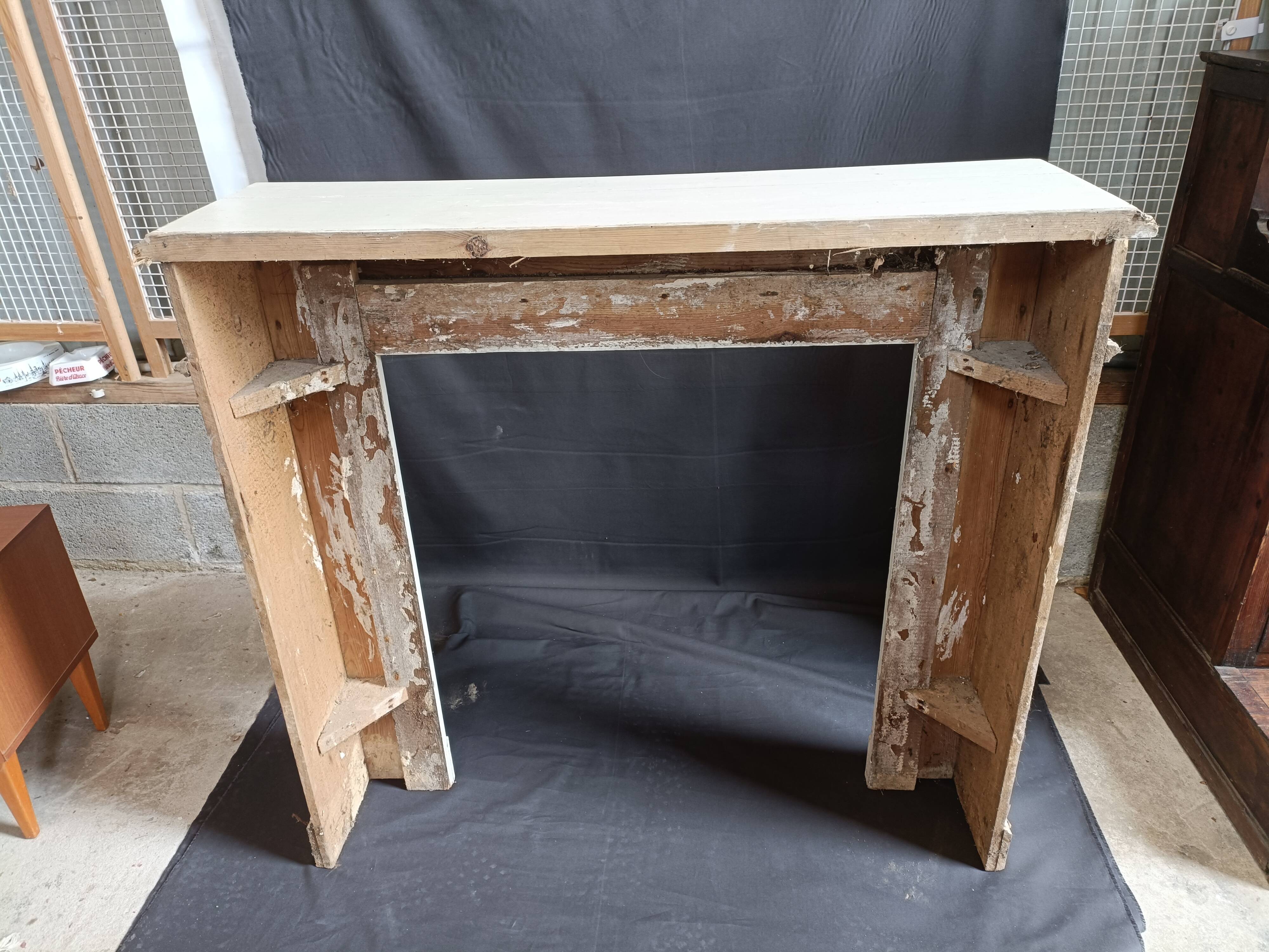 Dressing fireplace white wood