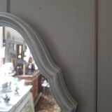 Grey patinated baroque mirror