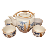 Tea set, palm tree decor, 900ml, 1970s