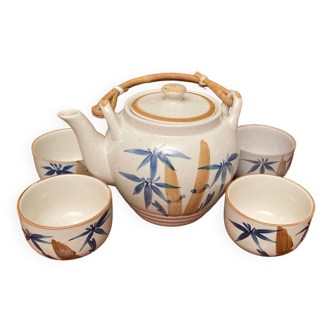 Tea set, palm tree decor, 900ml, 1970s