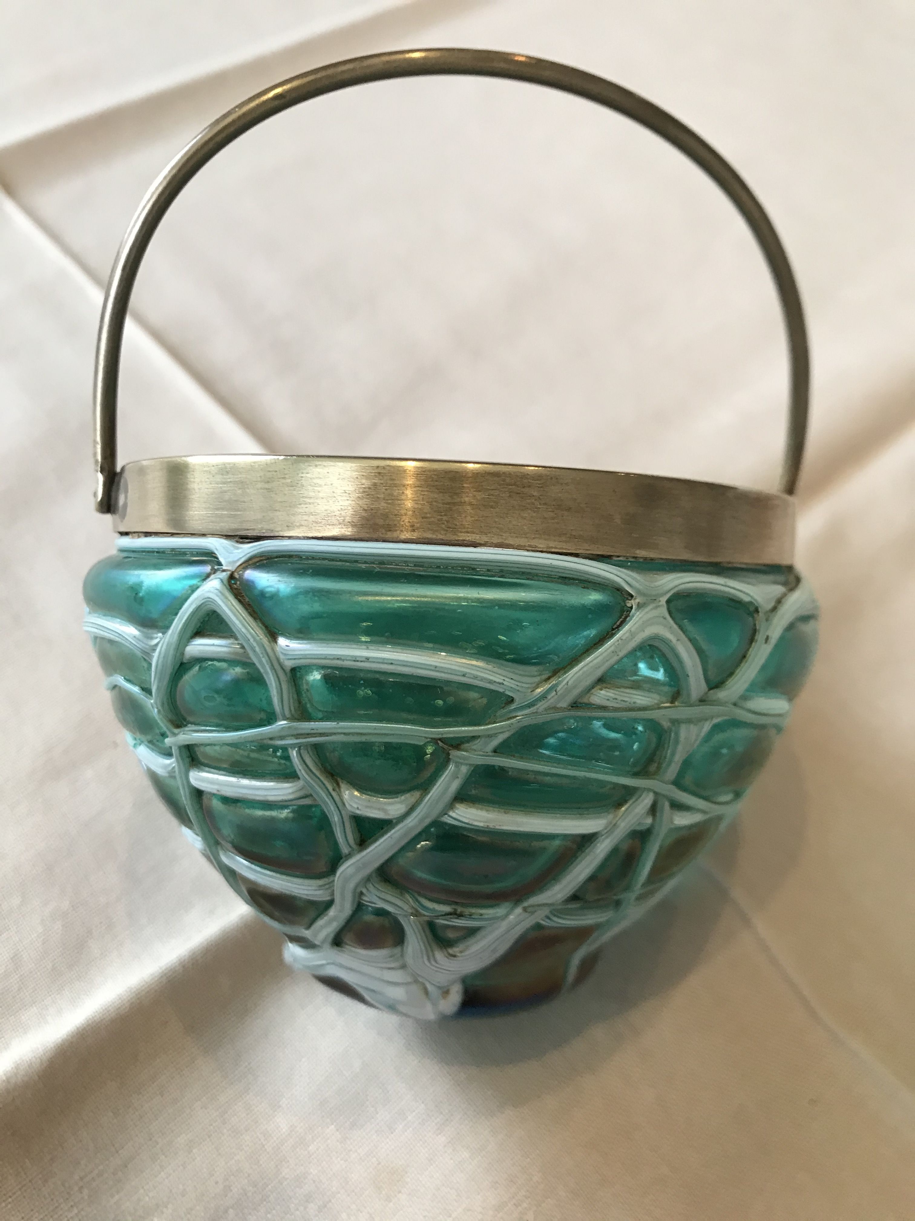 Glass cup with handle