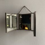 Miniature triptych mirror, illustration of the 1900 World's Fair
