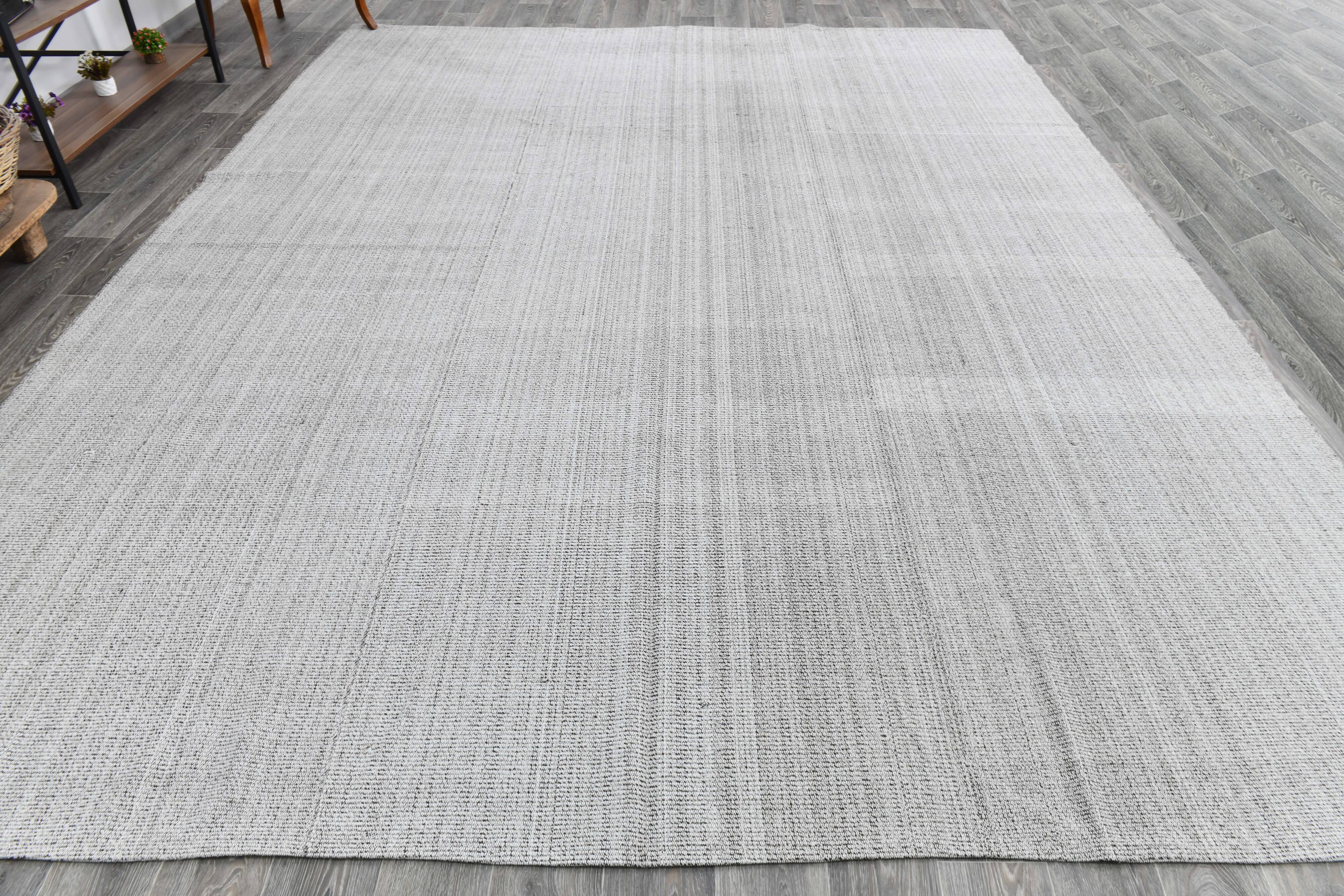Handmade solid vintage rug 312x386cm