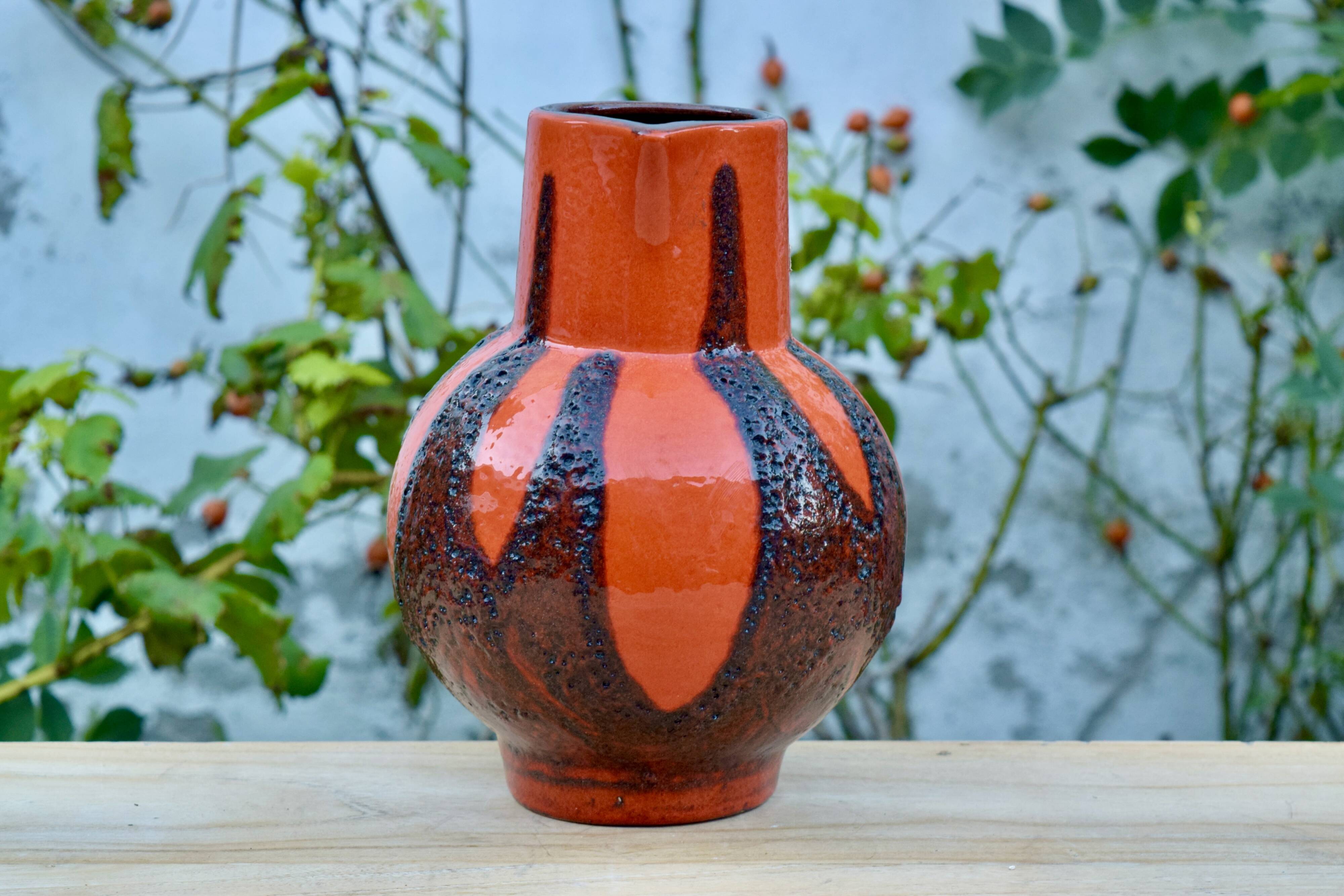 Vase ou pichet vintage Scheurich Keramik - Fat Lava - Made in West-Germany