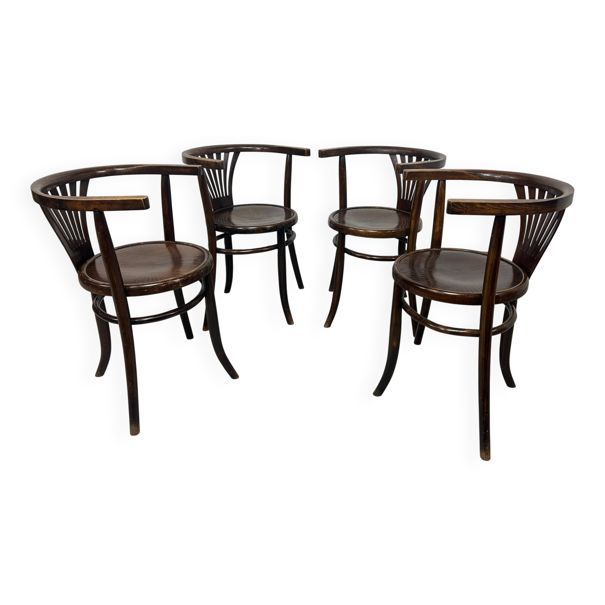 Set of 4 dining chairs by Thonet Debrecen
