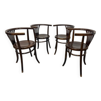 Set of 4 dining chairs by Thonet Debrecen