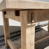 Stripped farmhouse table extensions to 255 cm