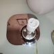 White globe lamp retro space age with chrome base. Philips