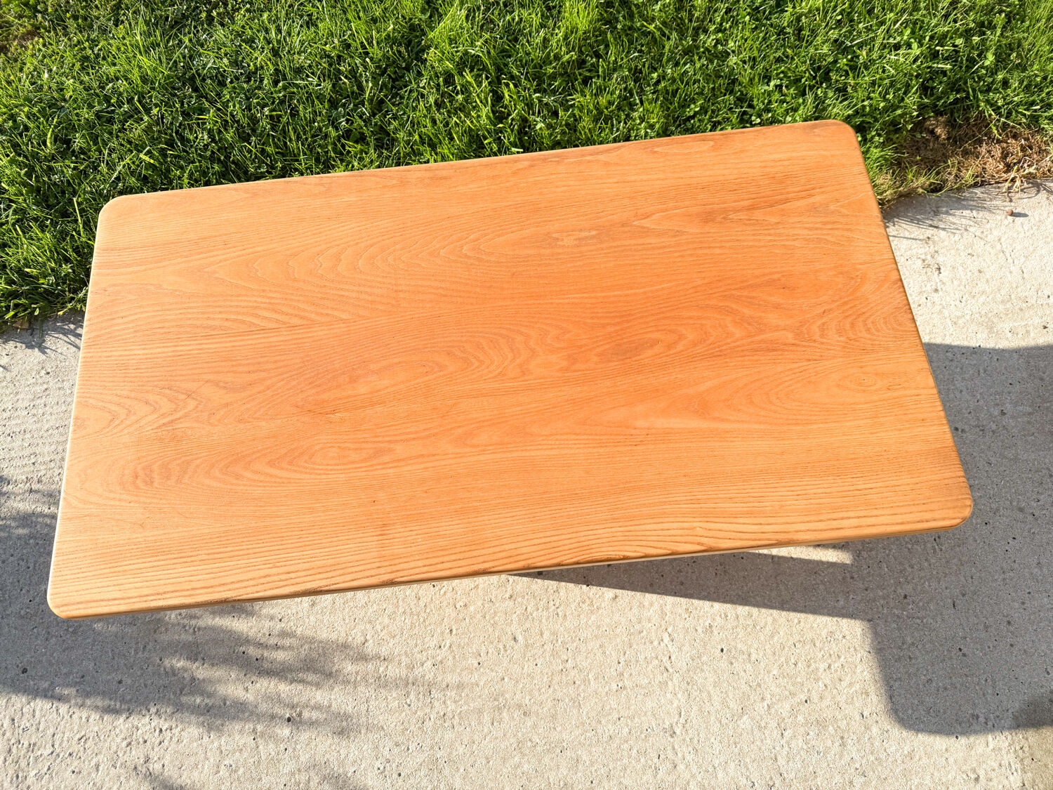 Large solid elm coffee table