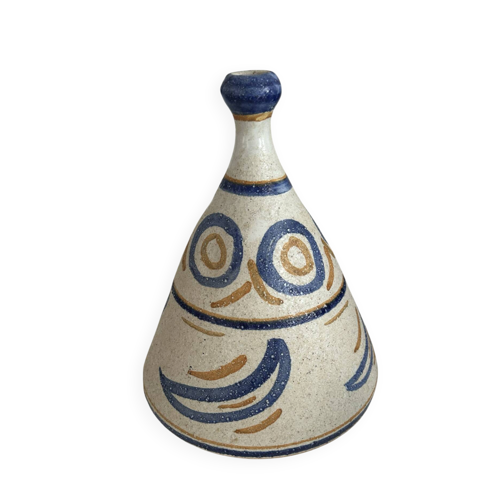 Bottle sculpture "Owl" in ceramic by Salvatore Procida, Viet