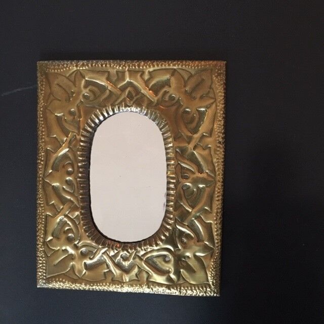 Brass mirror 21x89cm