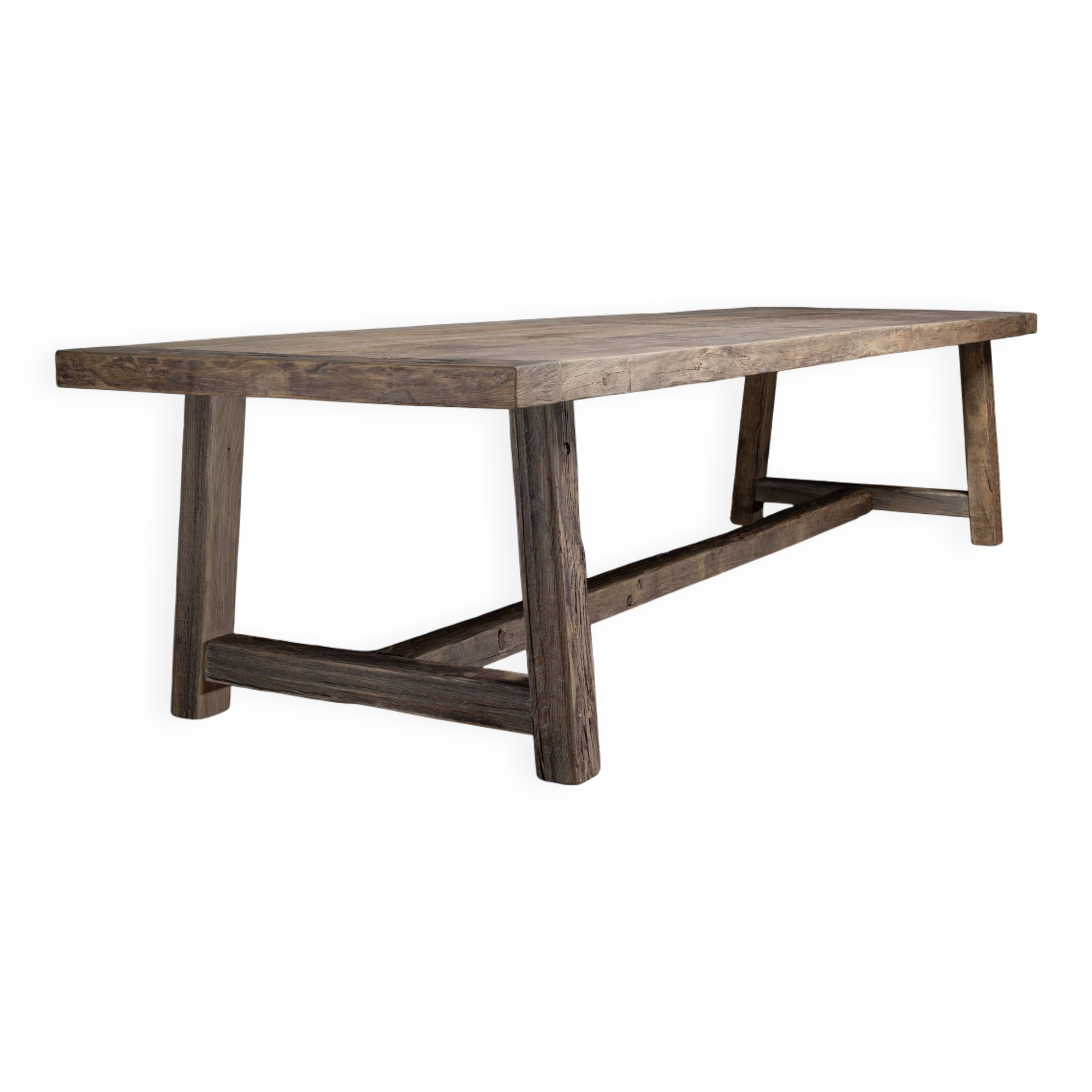 Founder Solid Oak Farmhouse Table 250cm Long