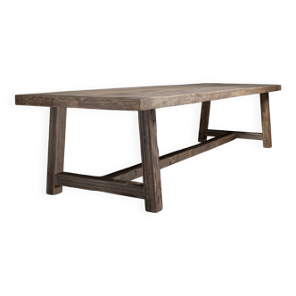 Founder Solid Oak Farmhouse Table 250cm Long