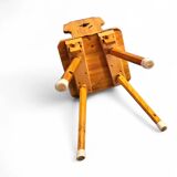 4 x chaises folk / Tyroler / en pin / 1970