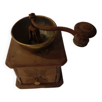 Carved coffee grinder
