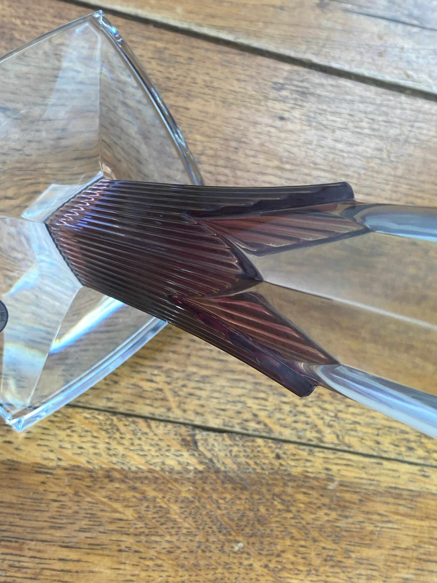 Bohemian crystal candlestick